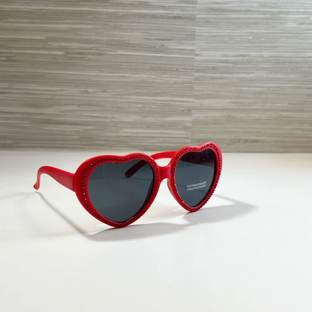 Heart-Shaped Red Sunglasses- Kids